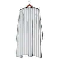 Barber Cape Stripes white grey - The Shave Factory