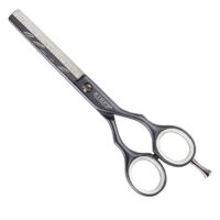 Professional thinning scissors Luxury Black half blade 5.5" - Kiepe