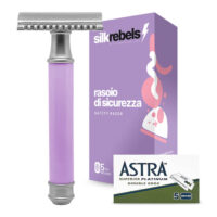 SilkRebels women's razor for hair removal with 5 Astra blades included