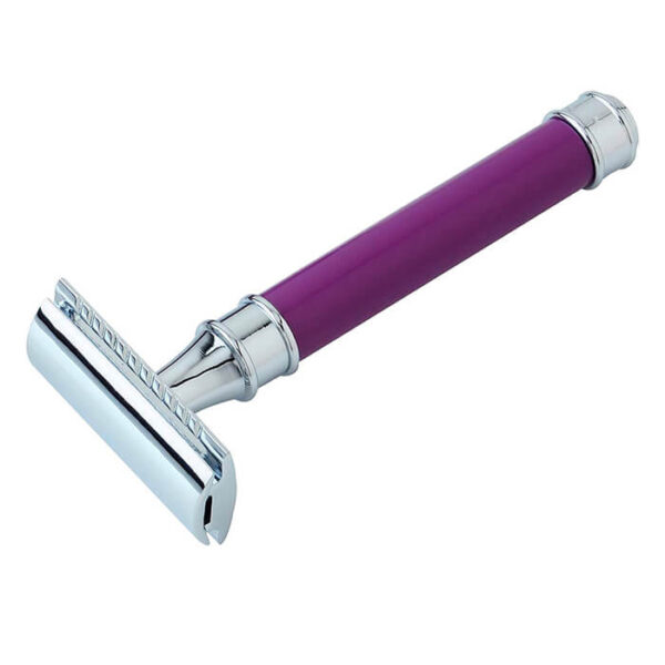 Pearl Safety Razor Double Edge Closed Comb Purple A141