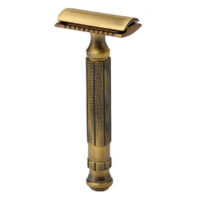 Safety Razor L-55 Antique Brass closed comb - Pearl Shaving